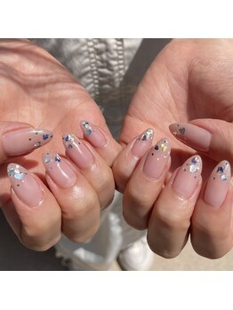 ユーアンドアイ 板橋前野町(U&I)/ワンホンネイルにキラキラハート