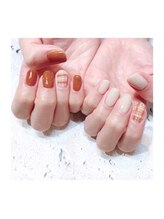 ビューティービースト フォー ネイルアンドアイラッシュ 松浜店(beauty:beast)/ぷっくりチェック柄ネイル☆