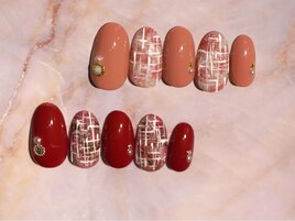 ふんわりツイードネイル