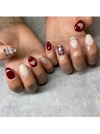 バレンタインネイル