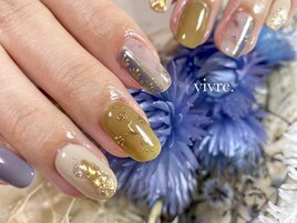 手書き/ゴールドアート/月