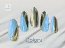 カラーズ荻窪 ネイルラウンジ(Colors Ogikubo Nail Lounge)/マグネットライトブルー×ミラー