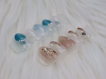 トランク ネイル(trunc nail)の写真/【定額コース￥6500】自店・他店いつでもオフ無料★リーズナブルでいつでもキレイな指先をキープ♪