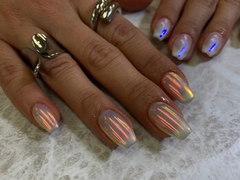 ラックス 尼崎立花(LAX)/韓国風！オーロラミラーネイル☆