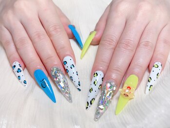 Mネイル/ヒョウ柄ネイル