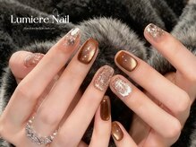 ルミエール ネイル モンナカ(Lumiere Nail Monnaka)/オンブレフレンチ/冬ネイル