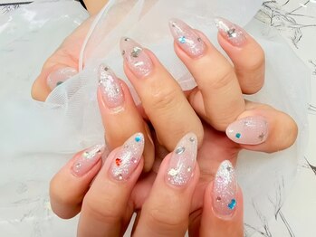 ディオーネ ネイルスタジオ(Dione)/自爪ワンカラー＋パーツ乗せ放題