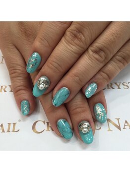 クリスタルネイル 木の葉モール橋本店(CRYSTAL NAIL)/ブルーネイル