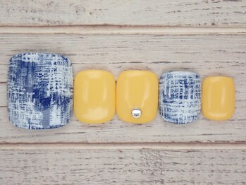 ワンネイル(ONE NAIL)/#デニムネイル#フットネイル