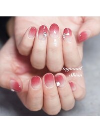 ボルドーグラデーションネイル