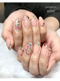 押し花ネイル