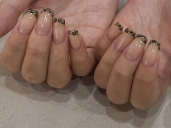レフトネイルズ(LEFTNAILS)/レオパードフレンチ/フィルイン