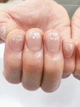 ガガ ネイルアンドビューティー(GAGA)/シンプル華やかネイル