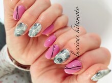 ラシェスキタモト (luscius kitamoto)/モノトーンフラワーandピンク