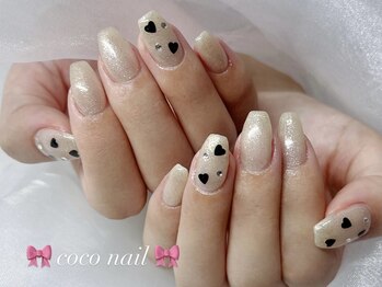 ココネイル 吉祥寺(coco.nail)/nature定額　ハートホロネイル