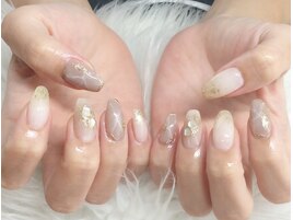 大理石風ネイル