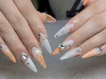 ネイルズバー 新宿店(Nails Bar)/ホワイトオレンジグラデーション