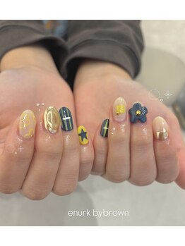 エヌーク バイ ブラウン(enurk by Brown)/ぷっくりお花★韓国風アート