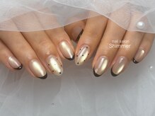 シマー(Shimmer)/ドット&ブラックフレンチ