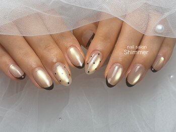 シマー(Shimmer)/ドット&ブラックフレンチ