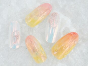 ネイルサロン べルフ(nail salon Verf)/桃ネイル♪
