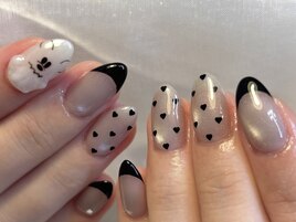 ハロウィン×黒フレンチ