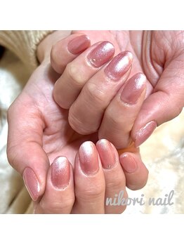 ニコリネイル(nikori nail)/ワンカラー+アート2本¥5000
