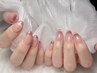 ハンド◆マグネットグラデーションフレンチ★ベース１色付き可