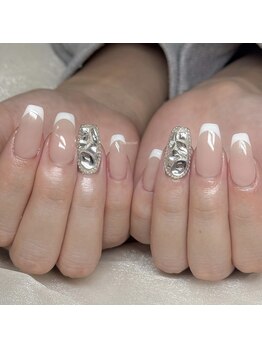 Mネイル 伏見店/torino.__french × 埋めつくし