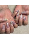 紫陽花ネイル