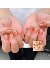 ハズグラスネイル(Haze Grass nail)/いちじくネイル