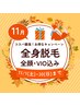 【11月限定！】全身脱毛（全顔＋VIO込）６回 / ¥55,000 (１回あたり￥9,167)