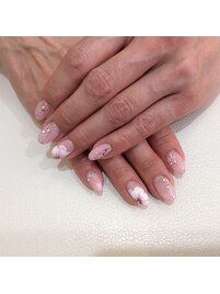 綺麗系　お花ネイル