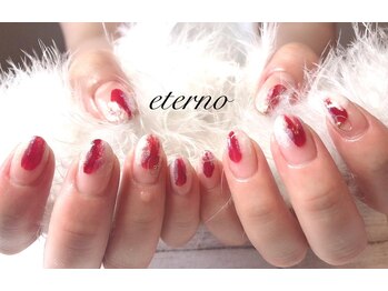 エテル(eterno)/秋の塗りかけネイル