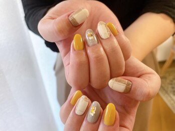 キキネイル たまプラーザ店(kikinail)/11.12月定額B チェックネイル