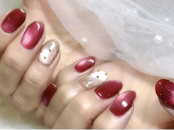 タミーネイル(Tammy nail)/赤マグネット×ドット