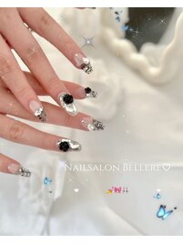 レース×バラ ネイル ¥9500