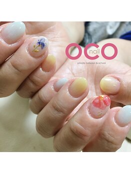 オコネイル ネイルサロンアンドスクール(OCO nail)/たらしこみflower
