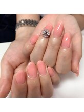 アイリッシュネイル 久屋大通店(Irish Nail)/ワンカラービジュー盛り
