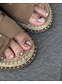 アンバ(anba) インクとカラーを使った個性的なfoot nail