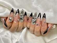 ネイルアイラッシュサロン ジョアアンジェ 難波店(joie ange)/マグネットネイル　フレンチ