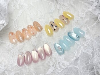 ジェムリー 下北沢(gemly)の写真/☆トレンド×季節定額 ¥7500☆今人気のデザインと季節アートが楽しめるお得な定額ネイル♪