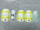 黄緑チェック星ラメ夏¥7550