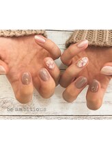 ネイルサロンアンドスクール ビーアンビシャス(be ambitious)/シェル埋め込み♪