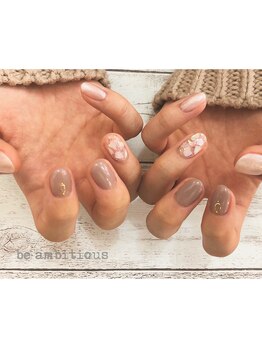 ネイルサロンアンドスクール ビーアンビシャス(be ambitious)/シェル埋め込み♪