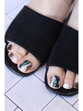 キダチ(Kidati)/ニュアンスプッチ柄ネイル