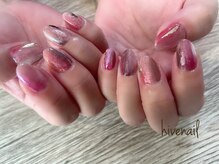 ハイブネイル(Hive nail)/光沢ニュアンスネイル