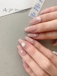 バラ 艶ネイル