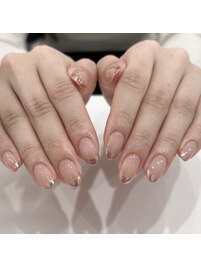【jr nailist】ミラーフレンチ