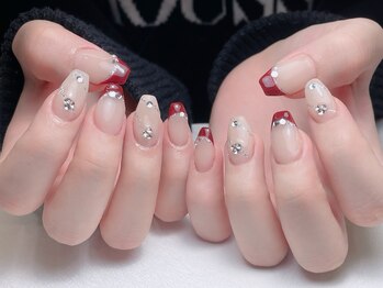 メオネイル(MEO NAIL)/チップ長さ出し持ち込みデザイン